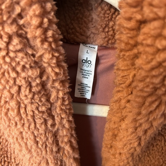 ALO Rosewater Cozy Up Sherpa Jacket Size Large - Picture 8 of 9